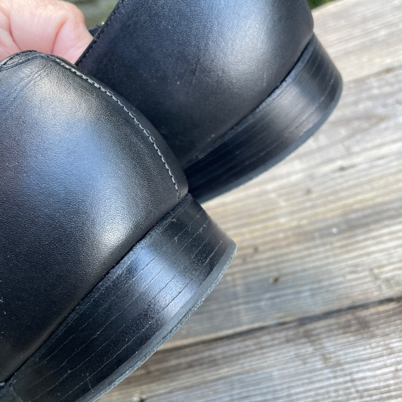 Women's 10 W Black Leather Sport Capezio Jazz Dance Shoes Ballet Soft - Picture 6 of 8